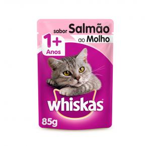 Whiskas Sachê para Gatos Adultos Sabor Salmão ao Molho - 85g