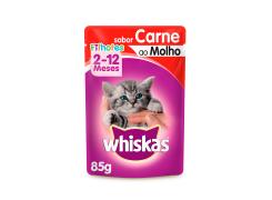 Whiskas Sachê para Gatos Filhotes Sabor Carne ao Molho - 85g