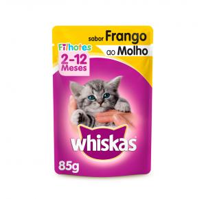Whiskas Sachê para Gatos Filhotes Sabor Frango ao Molho - 85g