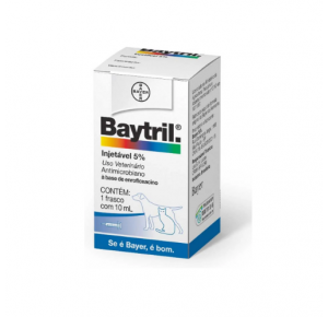 Baytril 5% 10ml injetável - Bayer