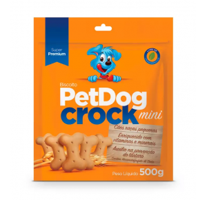 Biscoito Pet Dog Crock Mini para Cães Raças Pequenas 500g