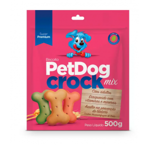 Biscoito Pet Dog Crock Mix para Cães 500g