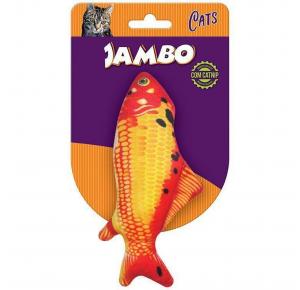 Brinquedo Gato com Catnip Peixe Real Fish Carpa Jambo Pet