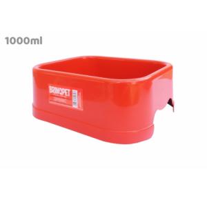 COMEDOURO PLÁSTICO G - VERMELHO BRINQ PET 1000ml