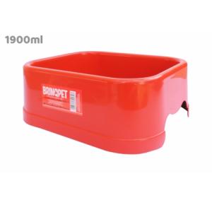 COMEDOURO PLÁSTICO GG - VERMELHO BRINQ PET 1900ml