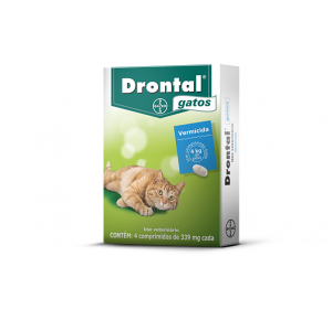 Vermífugo Drontal para Gatos ate 4kg com 4 comprimidos