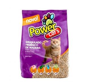 Granulado De Madeira Para Gatos Powercats 10kg