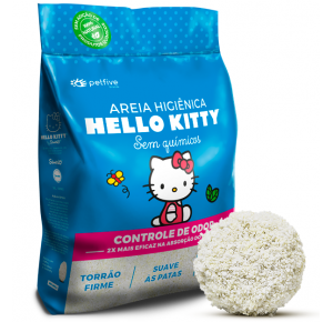 Areia Higiênica Hello Kitty Clássica Azul 2kg