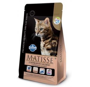 Ração Farmina Matisse para Gatos Adultos Castrados Sabor Salmão 7.5kg
