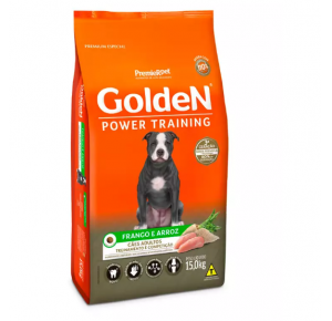 Ração Golden Power Training para Cães Adultos Sabor Frango e Arroz - 15kg