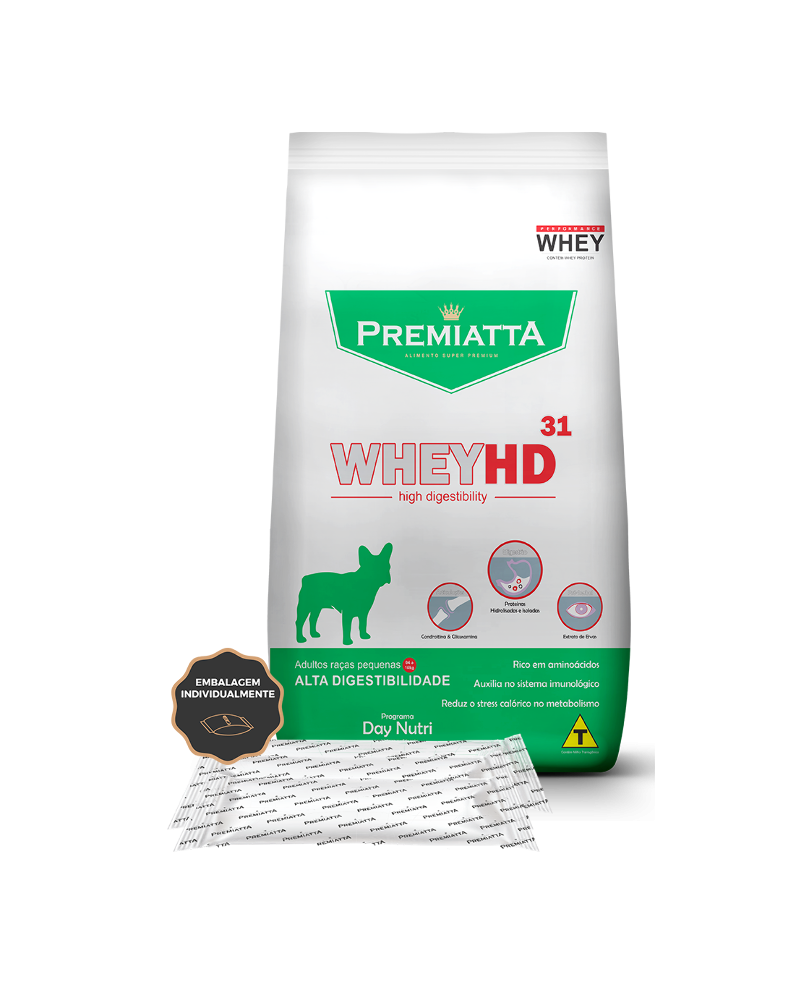 Ração Premiatta WheyHD para Cães Adultos de Raças Pequenas 6kg