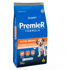 Ração Premier Filhotes Raças Médias para Cães Sabor Frango - 20kg