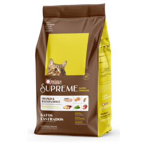 Ração Quatree Supreme Gatos Castrados Frango e Batata Doce 10.1 kg 