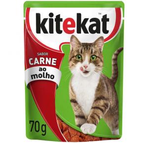 Ração Úmida KiteKat para Gatos Carne ao Molho 70 g