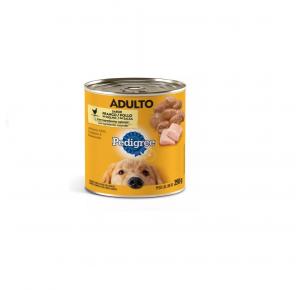 Ração Úmida Pedigree Patê Lata para Cães Adultos Sabor Frango 290g