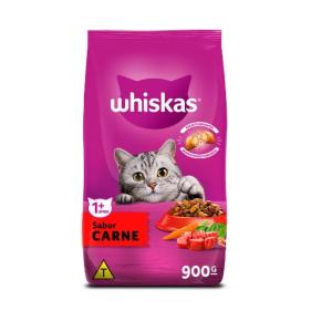 Ração Whiskas para Gatos Adultos Sabor Carne 900g