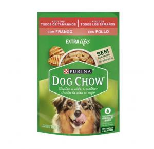 Alimento Úmido sachê Dog Chow Cães Adultos Frango 100g
