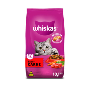Ração Whiskas para Gatos Adultos Sabor Carne 10.1kg
